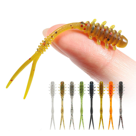 Split Tail Ajing Worm Soft Plastic 55mm