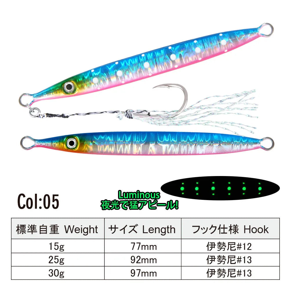 Razor Drop Fast Sinking Pencil Jigs 15-30g