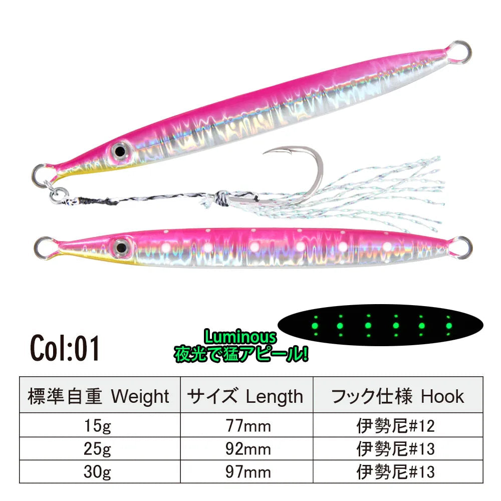 Razor Drop Fast Sinking Pencil Jigs 15-30g